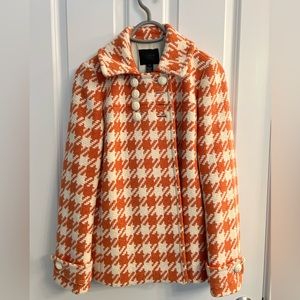 J Crew wool houndstooth coat